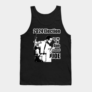 2024 Election Black White Feb Hero Say No To Gun Control Joe Tank Top